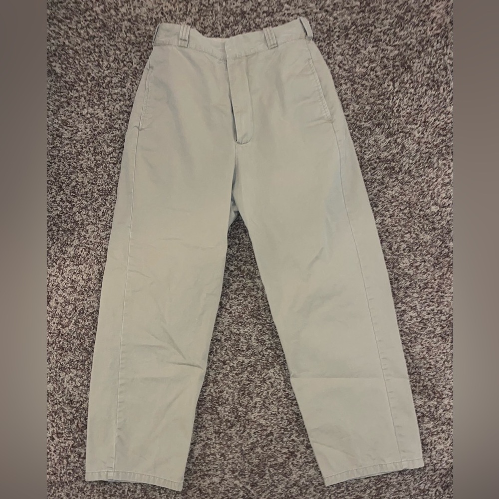 BDG khaki straight leg pants cropped